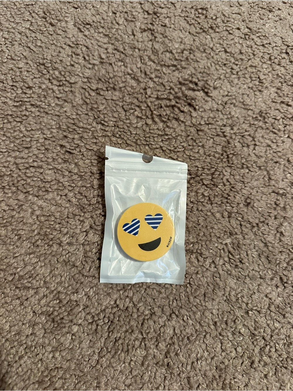 J. Crew Yellow Heart-Eyes Emoji Phone Grip